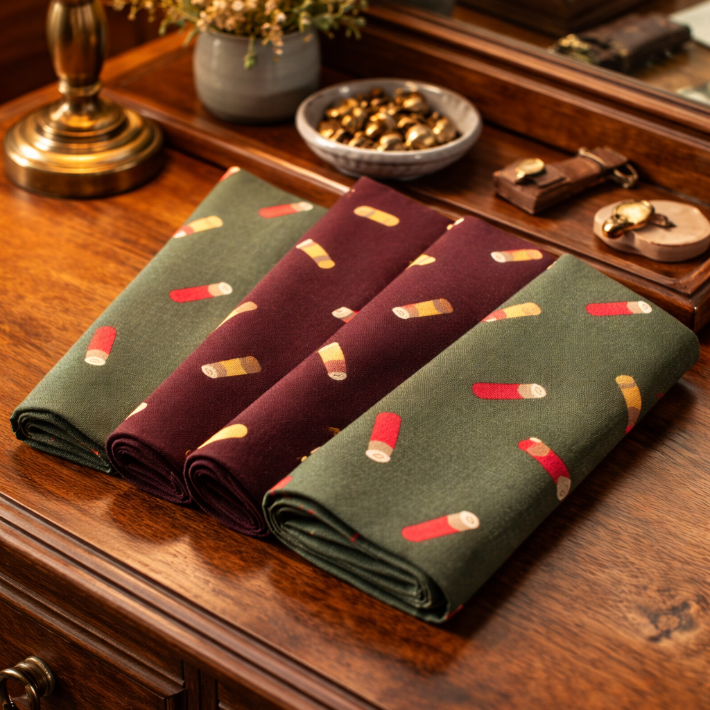 Cartridge Handkerchiefs on Dresser