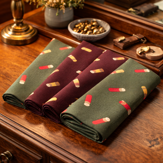 Cartridge Handkerchiefs on Dresser