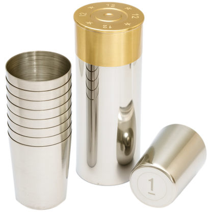 Numbered Stirrup Cups in Cartridge Shaped Case