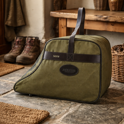 Personalised Initials Canvas Walking Boot Bag