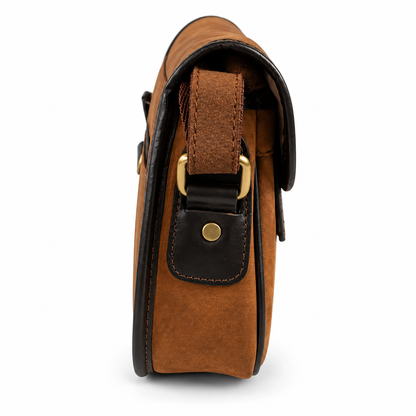 Personalised Leather Saddle Bag In Oily Brown