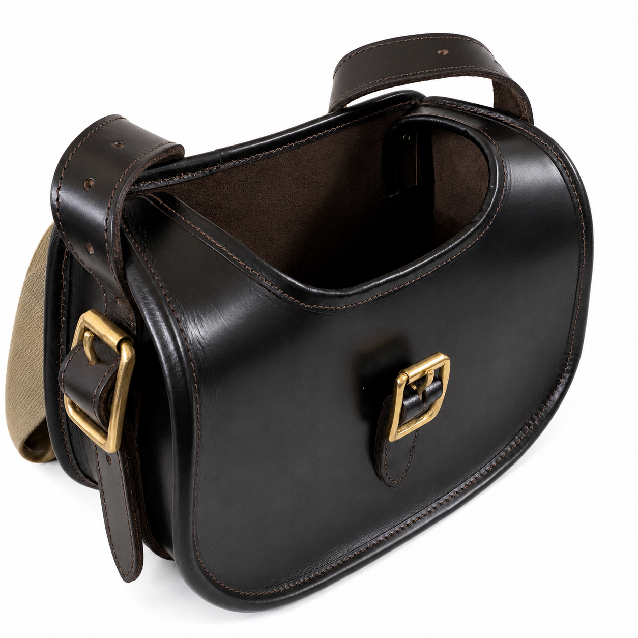 Personalised Premium Leather Shotgun Cartridge Bag