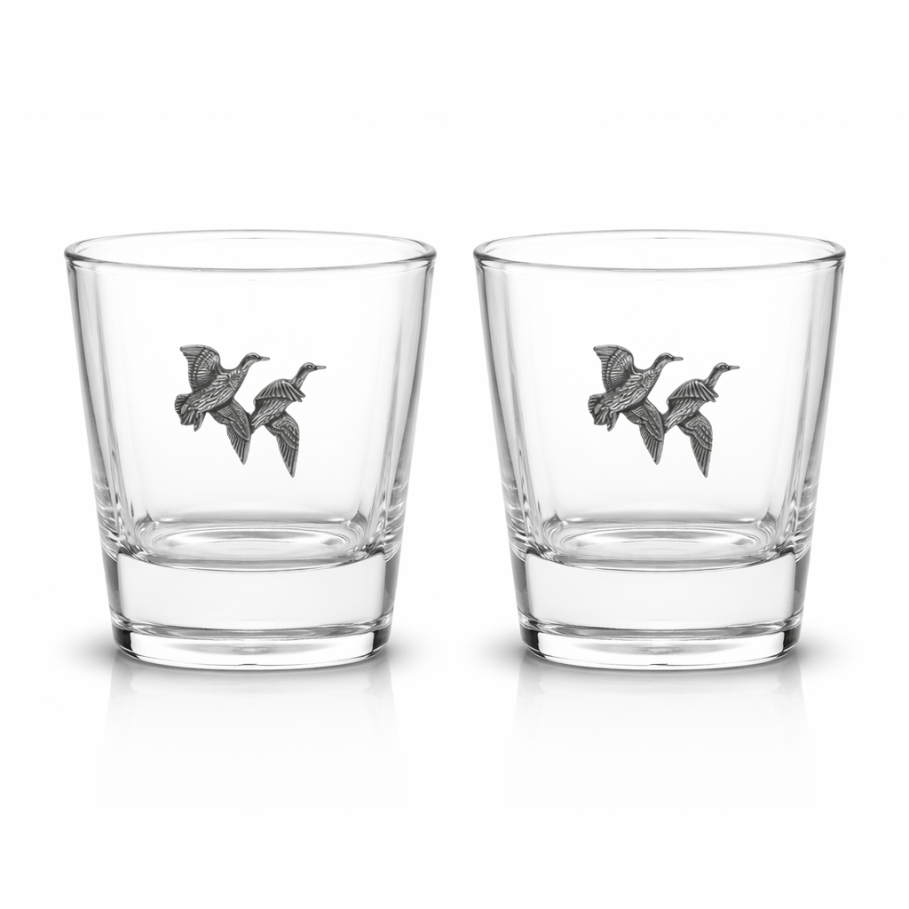 Game Shooting Design Whiskey Glass Tumblers Set
