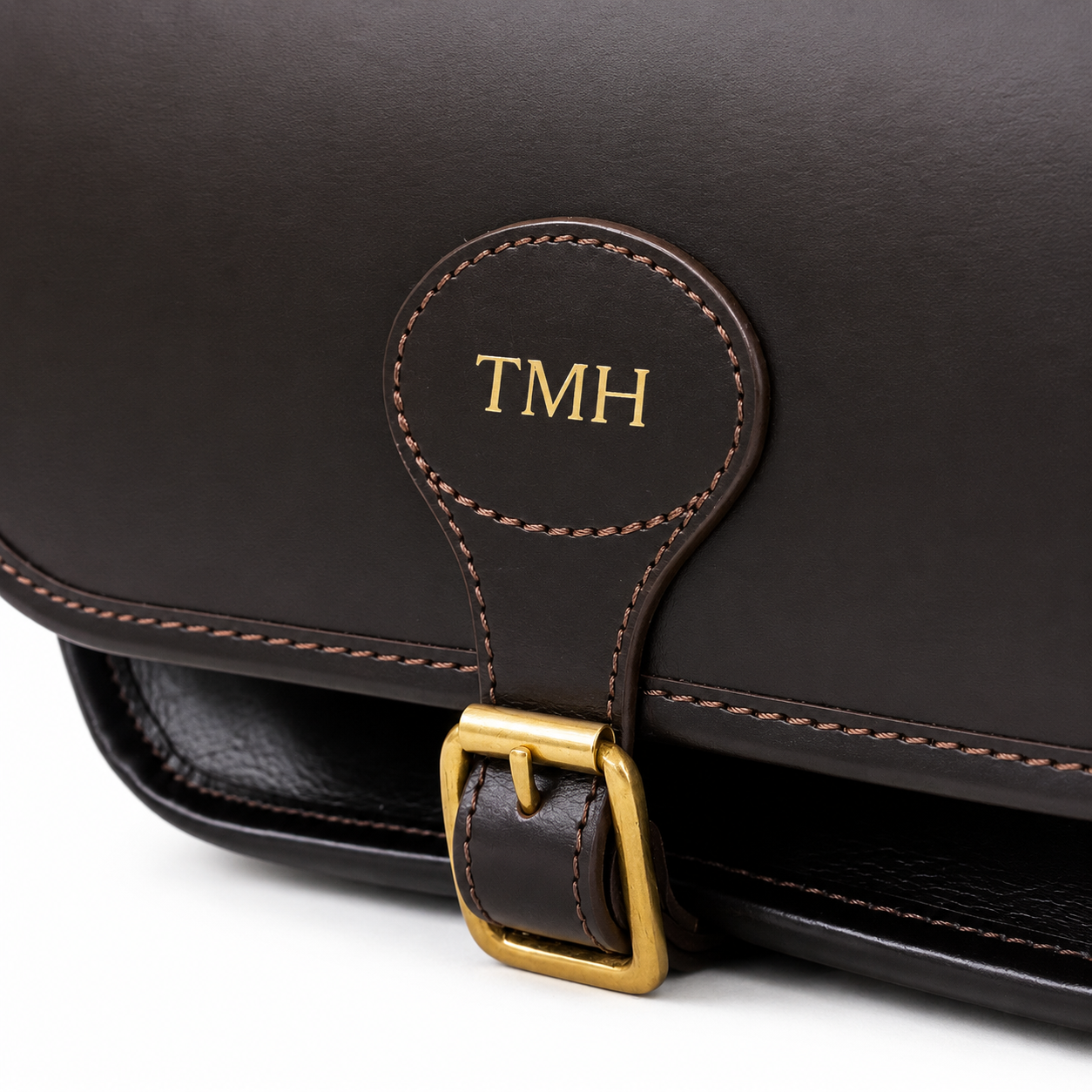Personalised Leather Loaders Cartridge Bag With Shoulder Strap