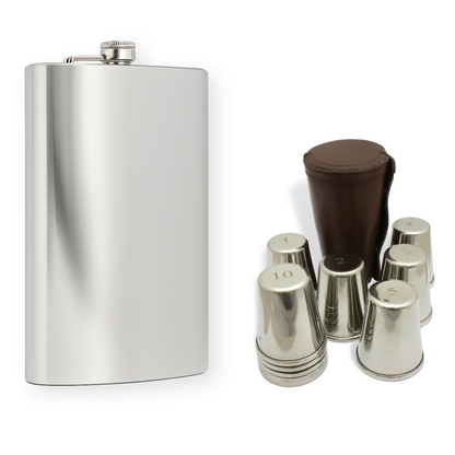 Hip Flask and numbered cup set