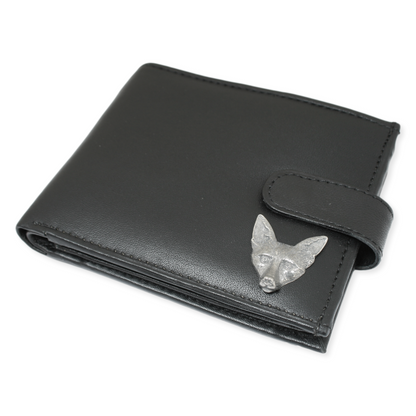 Fox Hunting Leather Wallet In Black