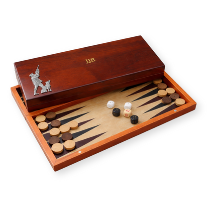 Personalised Shooting Wooden Backgammon Set
