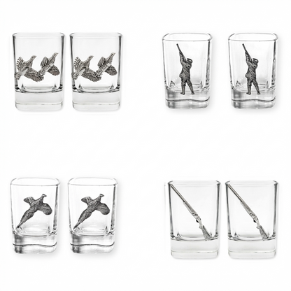 Game Shooting Design Pair of Spirit Shot Glasses