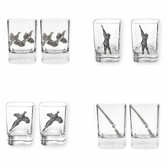 Game Shooting Design Pair of Spirit Shot Glasses