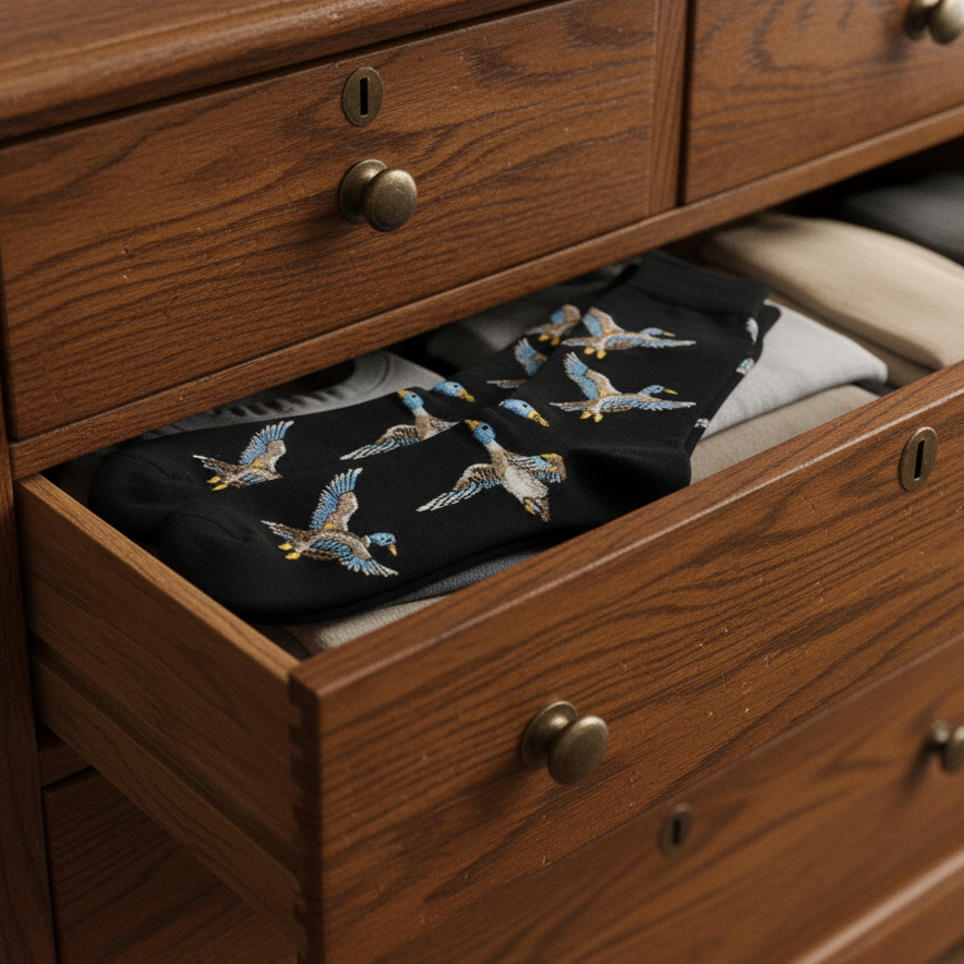 Mallard Cotton Socks in Navy Unisex Sizes 6-11