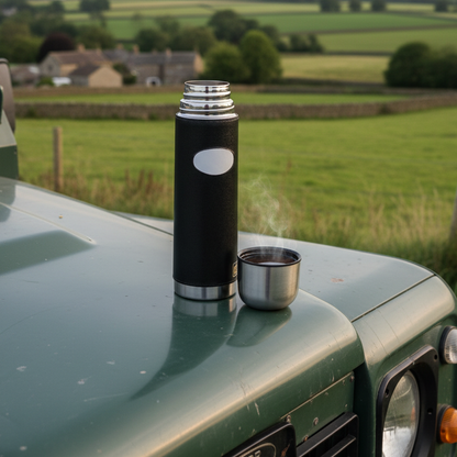 500ml Leather Bound Vacuum Flask Personalised