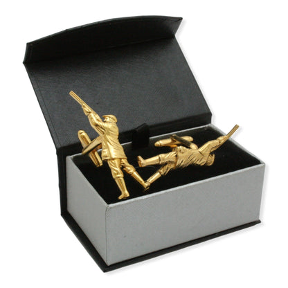 Gold Game Shooter Cufflinks