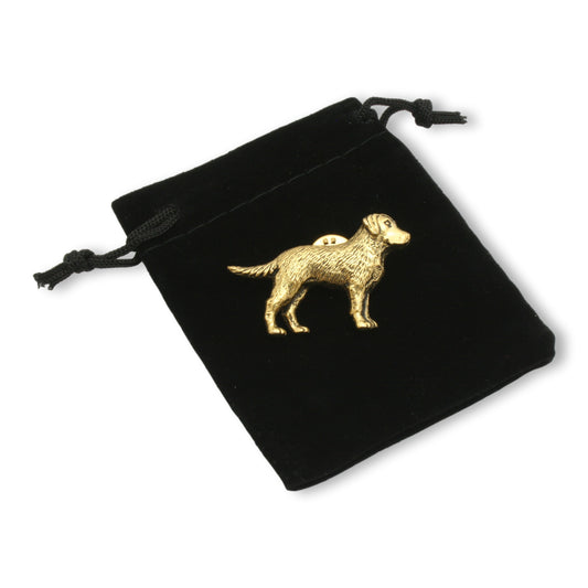 Gold Labrador Pin Badge