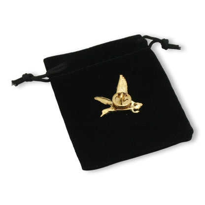 Gold Mallard Pin Badge  Back