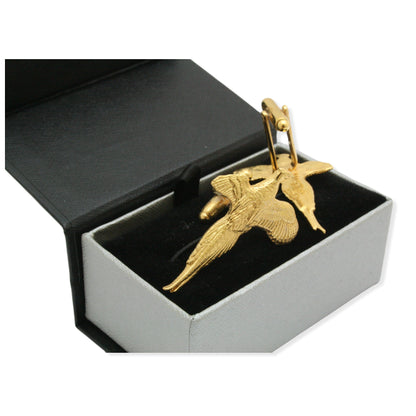 Pheasant Gold Plated 22ct Cufflinks Game Shooting