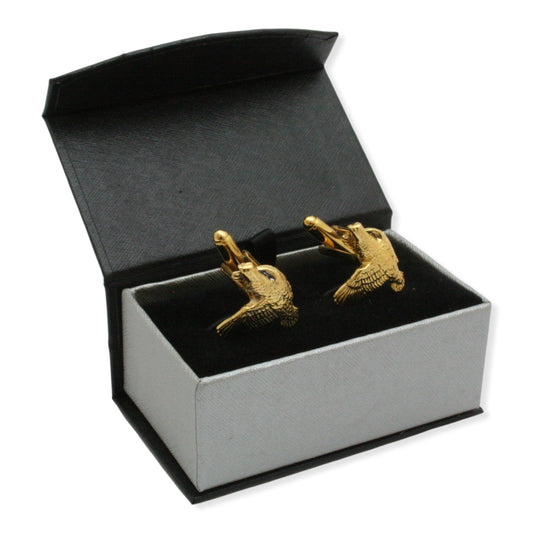 Gold Quail Cufflinks