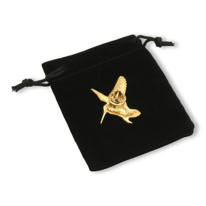 Gold Woodcock Lapel Badge Back