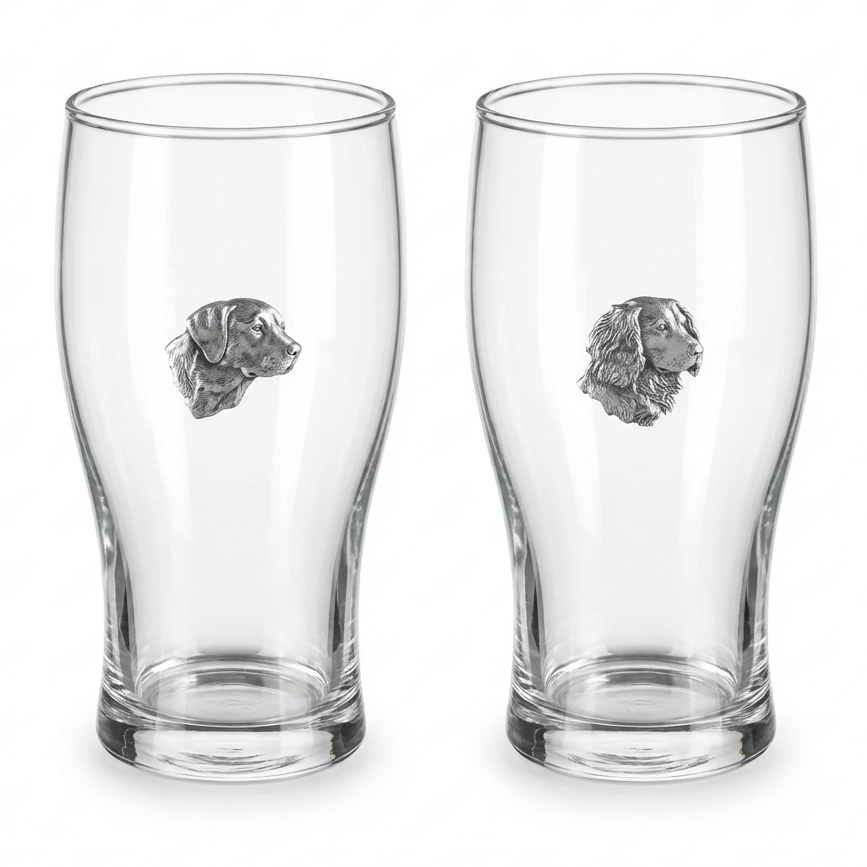 Labrador Or Spaniel Tulip Pint Glass
