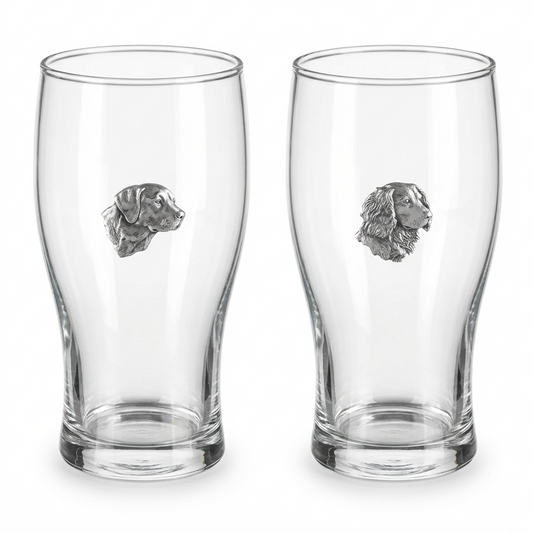 Labrador Or Spaniel Tulip Pint Glass