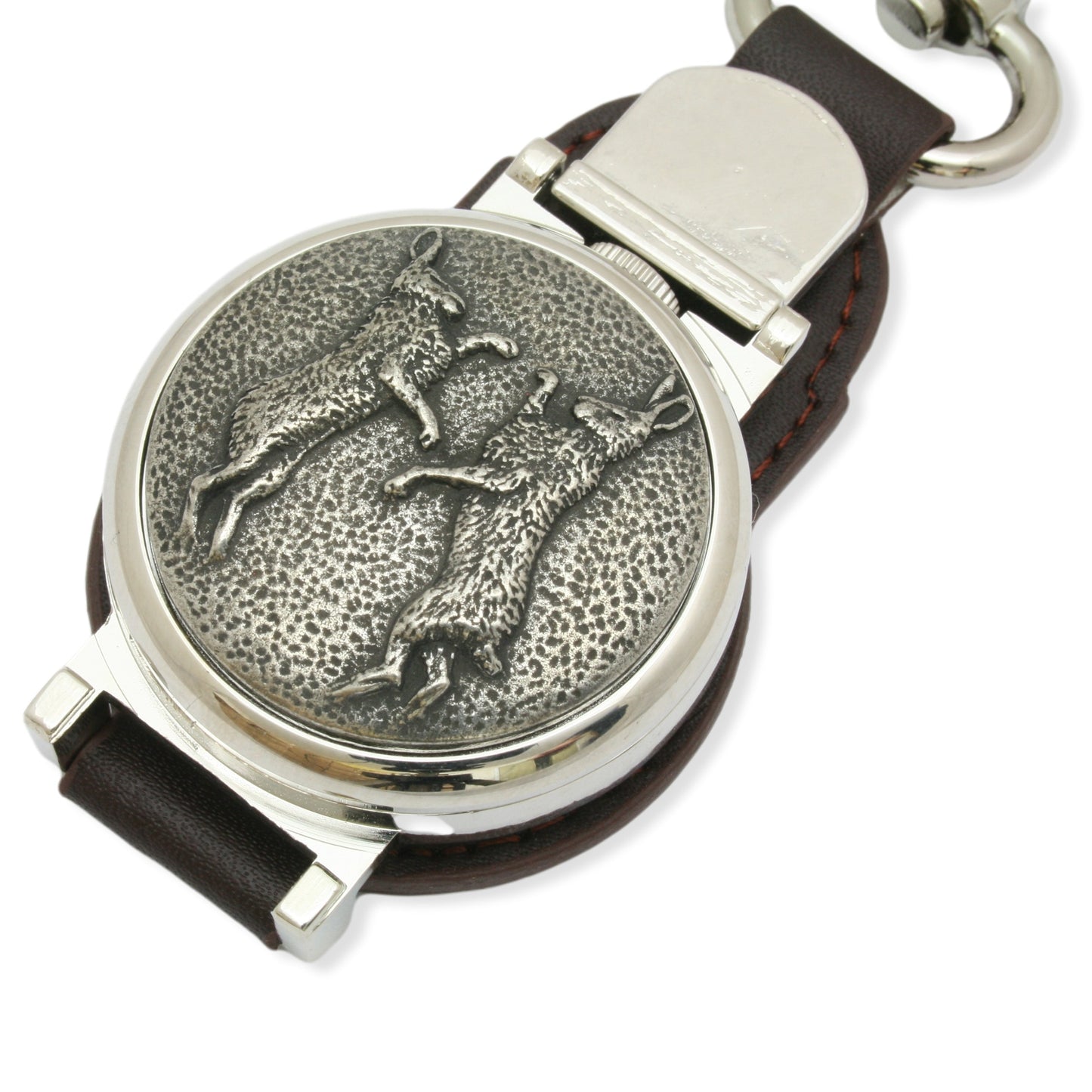 Hare Leather Fob Watch