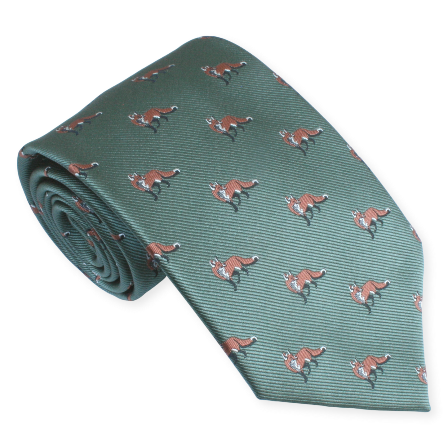 Foxes Tie On Light Green Fox Gift