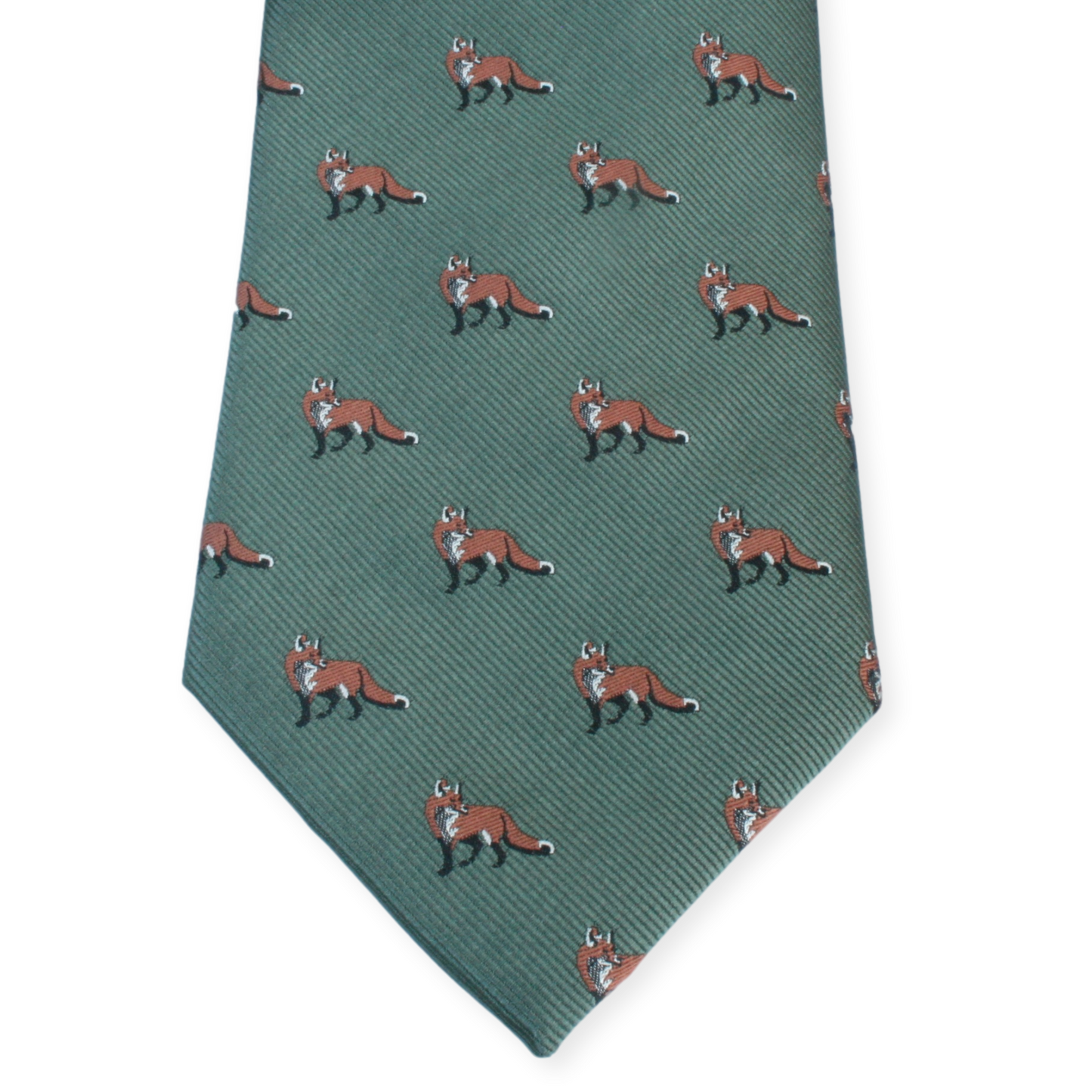 Foxes Tie On Light Green Fox Gift