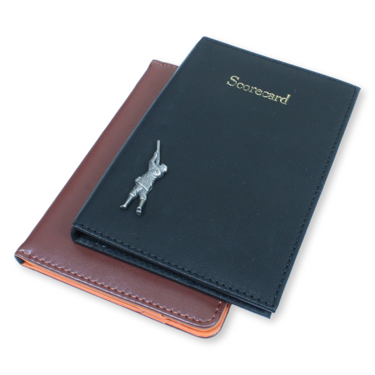 Clay Shooting Scorecard Holder - Brown PU or Black Leather