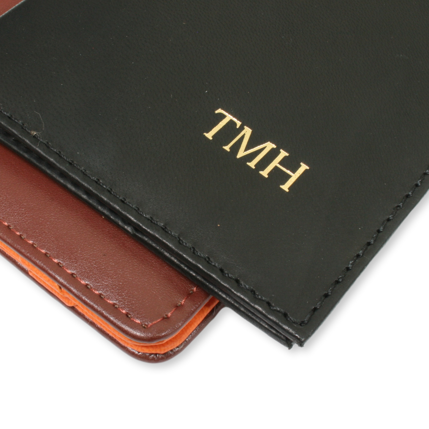 Personalised Clay Shooting Scorecard Holder - Brown PU or Black Leather