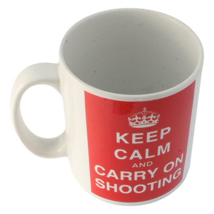 Keep Calm And Carry On Shooting China Mug