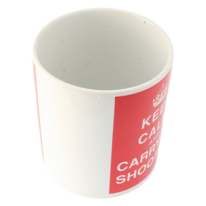 Keep Calm And Carry On Shooting China Mug