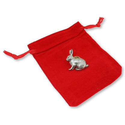Rabbit Pin Badge Gamekeepers Cottage Gifts
