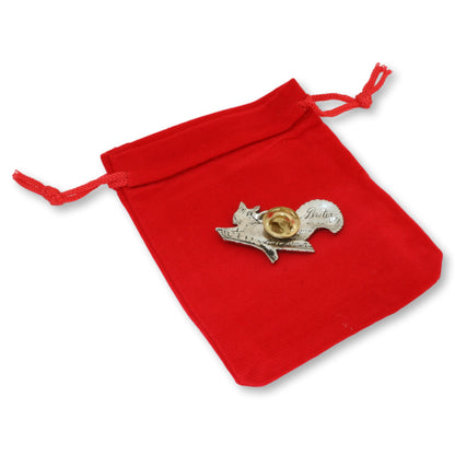 Squirrel Back Pin Badge Gamekeepers Cottage Gifts