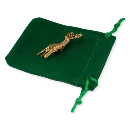 Stag Gold Plated Lapel Pin