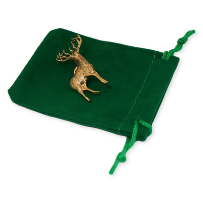 Stag Gold Plated Lapel Pin