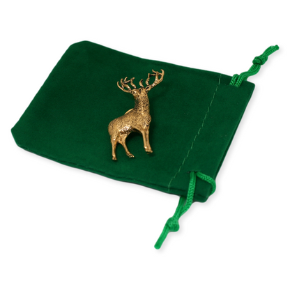 Stag Gold Plated Lapel Pin
