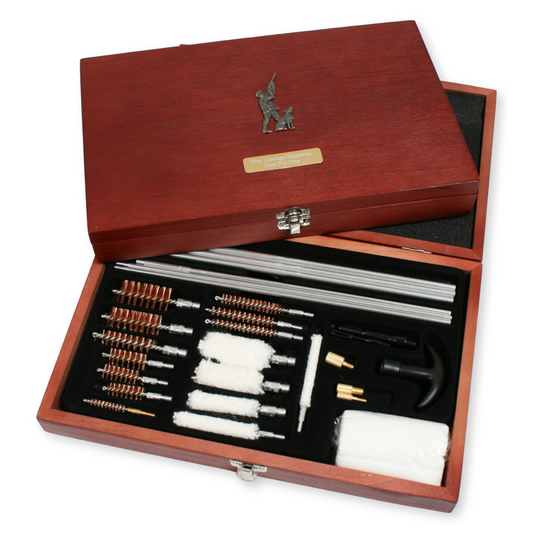 Pheasant Shooting Design Shotgun & Rifle Cleaning Kit With Engraving Plaque