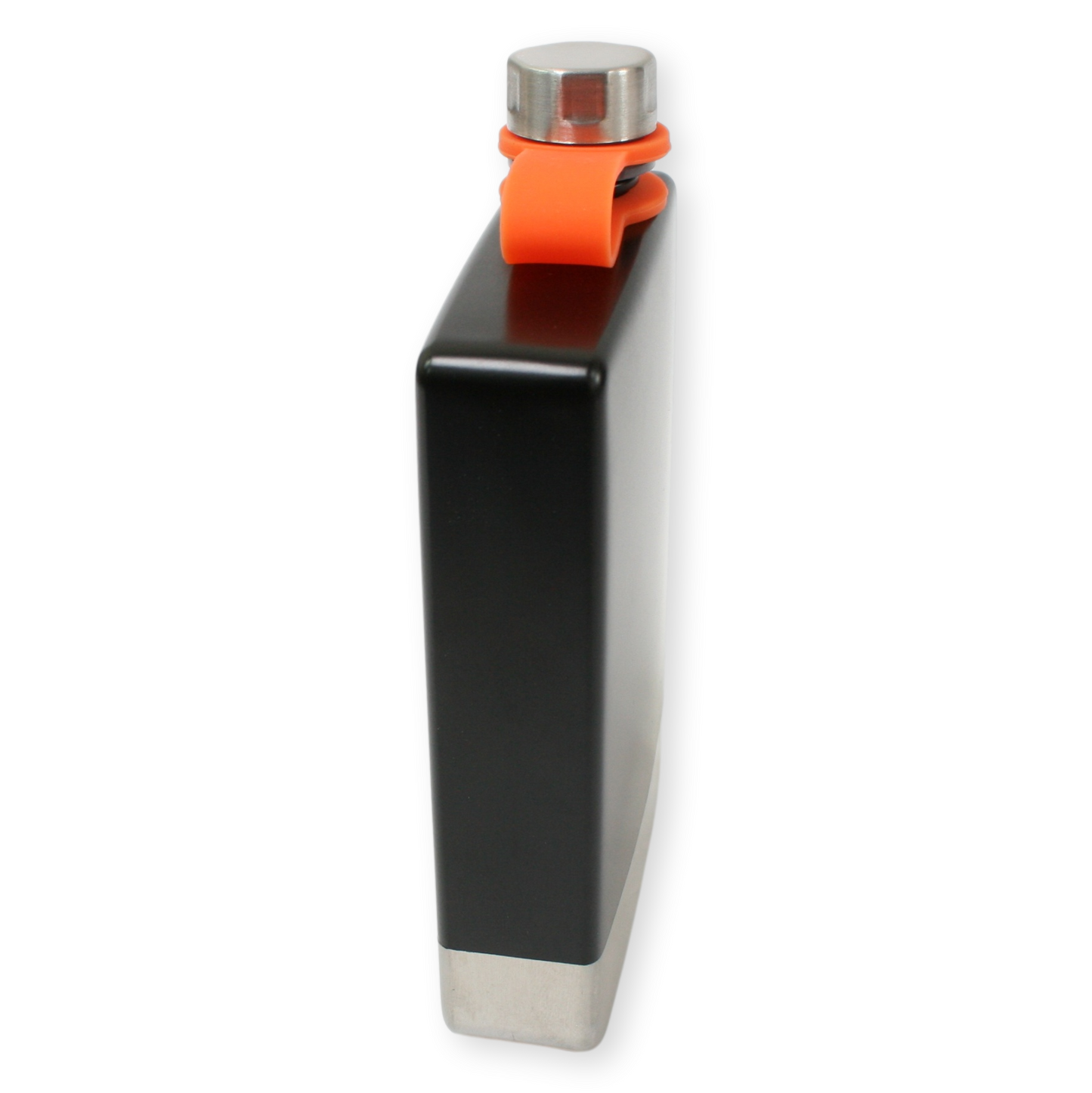 Personalised Matte Black Trekking Flask – 8oz Stainless Steel with Captive Lid