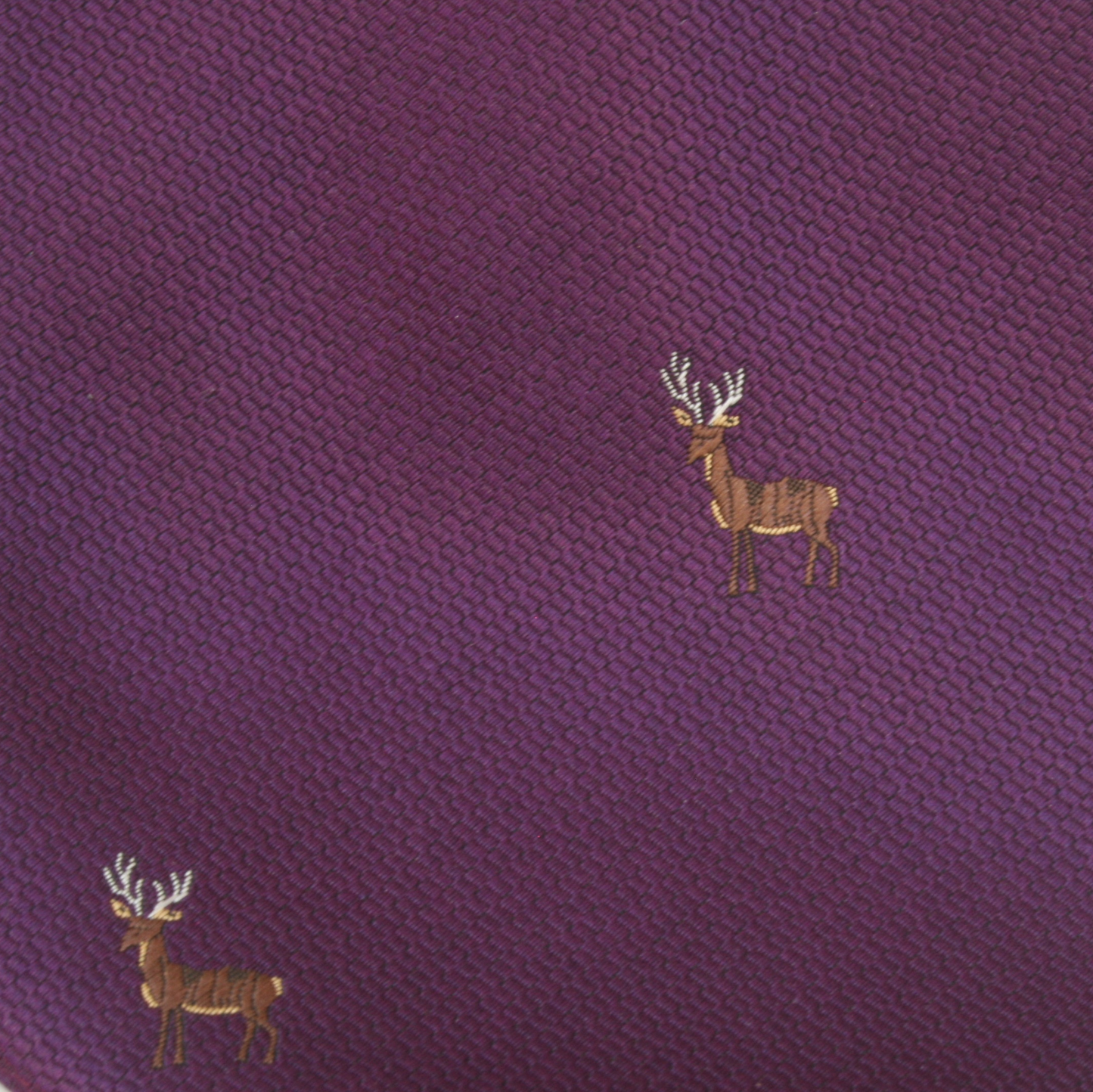 Luxury Navy or Purple Stag Buck Deer Neck Tie