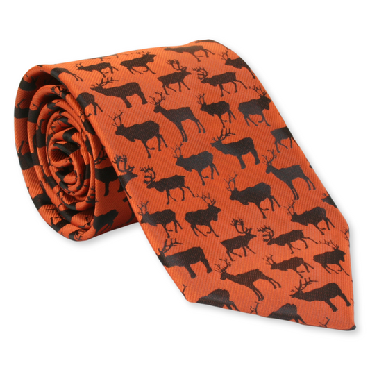 Burnt Orange Stag Neck Tie