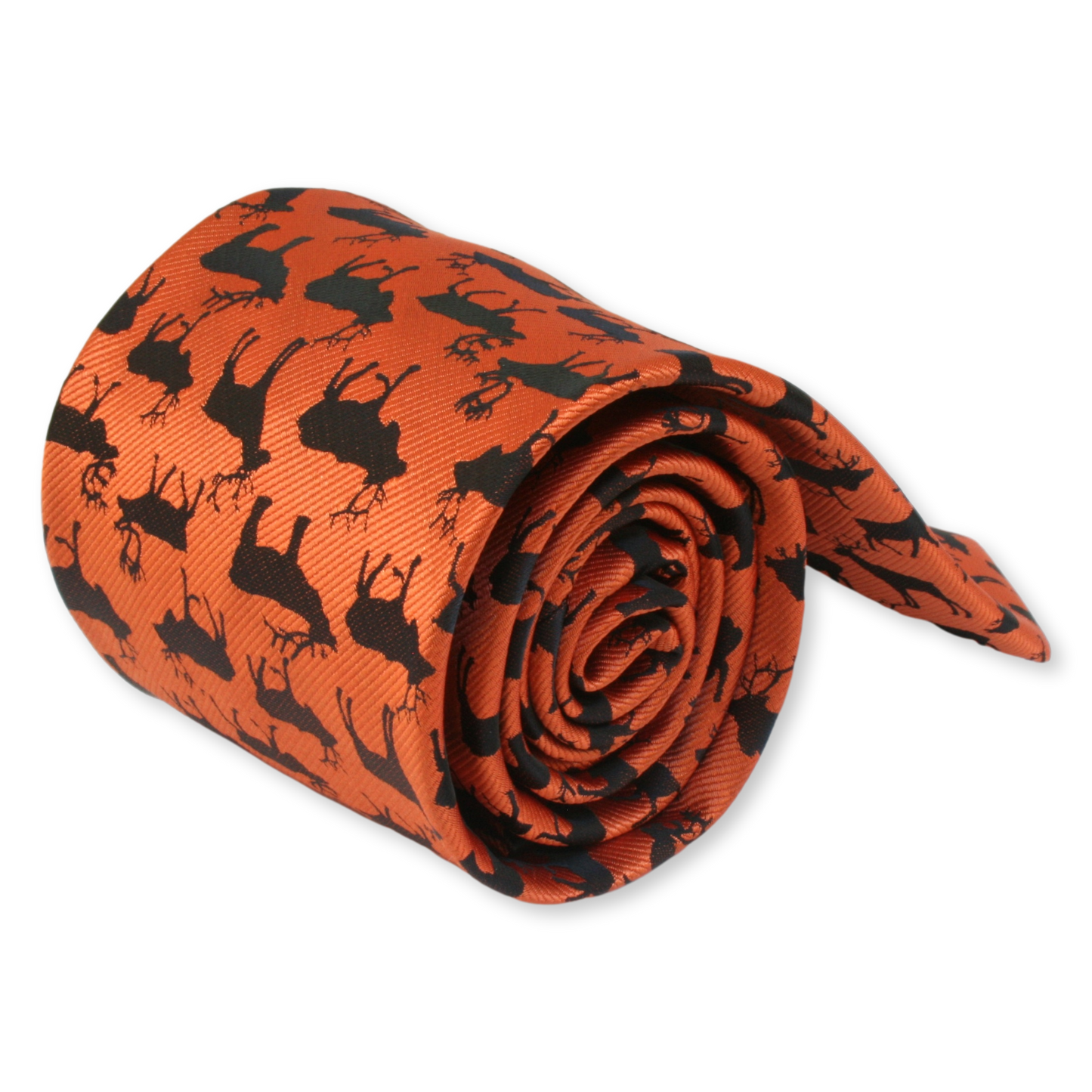 Burnt Orange Stag Neck Tie