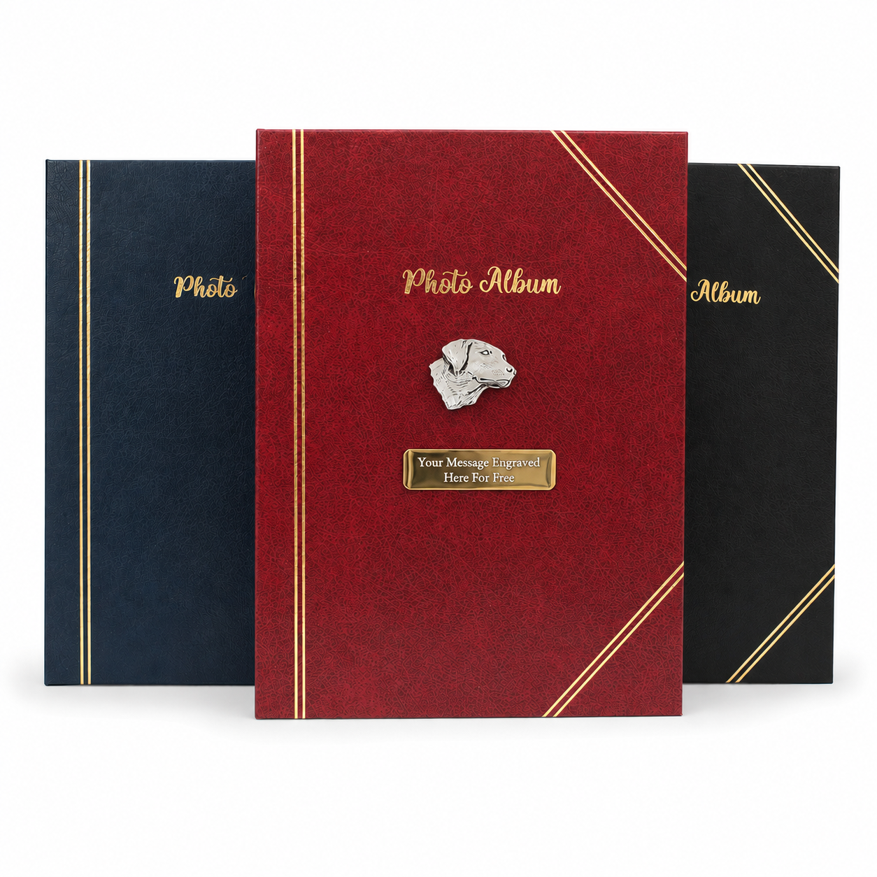 Gundogs Shooting Album In Blue Red or Black Free Engraving