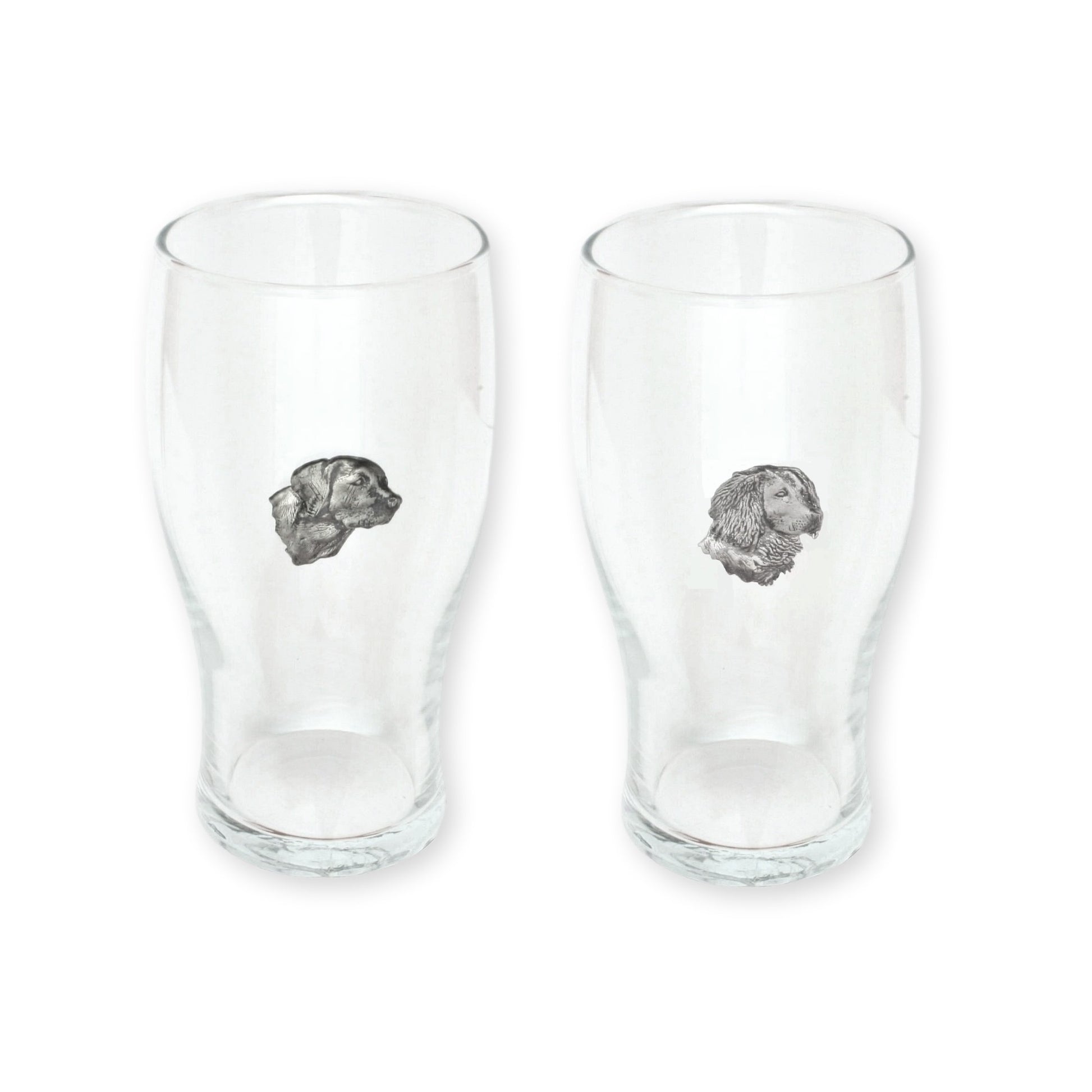 Labrador and Spaniel Pint Glass