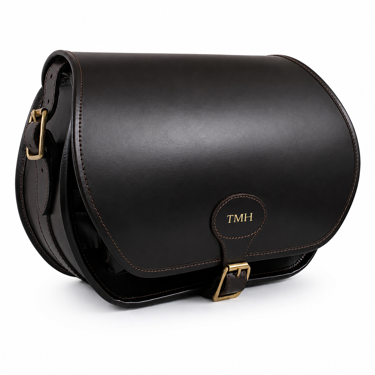Personalised Leather Loaders Cartridge Bag With Shoulder Strap