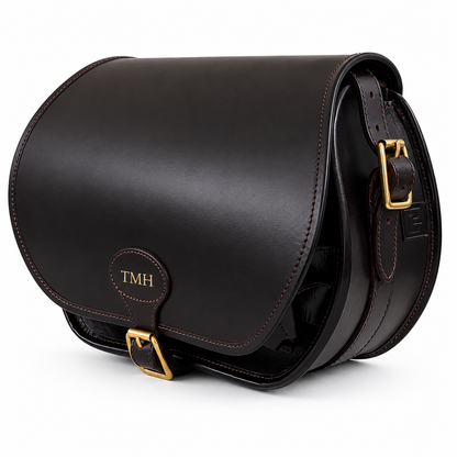 Personalised Leather Loaders Cartridge Bag With Shoulder Strap