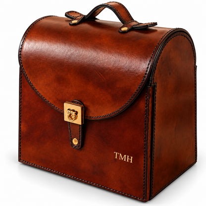 Handbag Luxury Distressed Leather Jewellery Storage Box