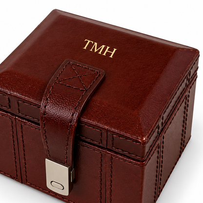 Personalised Leather Single Watch Box