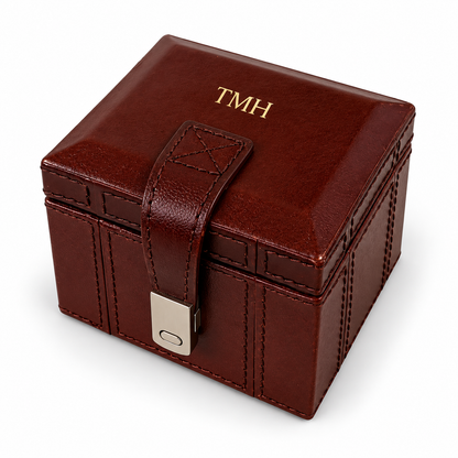 Personalised Leather Single Watch Box