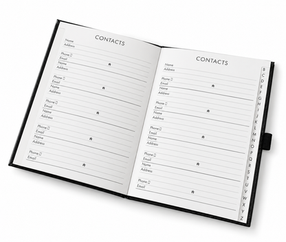 Personalised A5 Address Book with Pheasant & Gold Initials