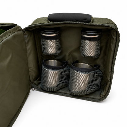 Personalised Large Travel Cutlery Set for Two With Mugs
