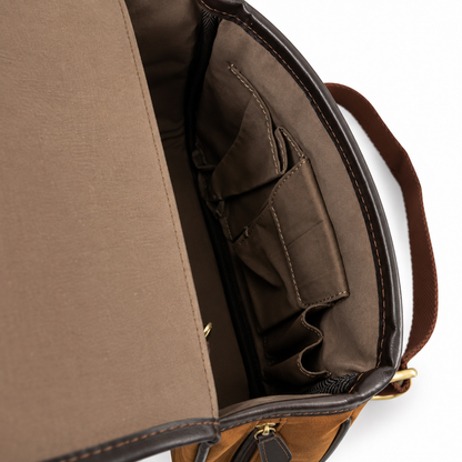 Personalised Leather Saddle Bag In Oily Brown